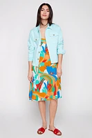 Printed dress with pockets