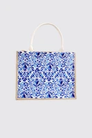 Abstract print summer tote