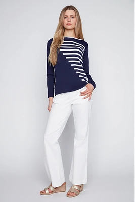 Horizontal stripe sweater