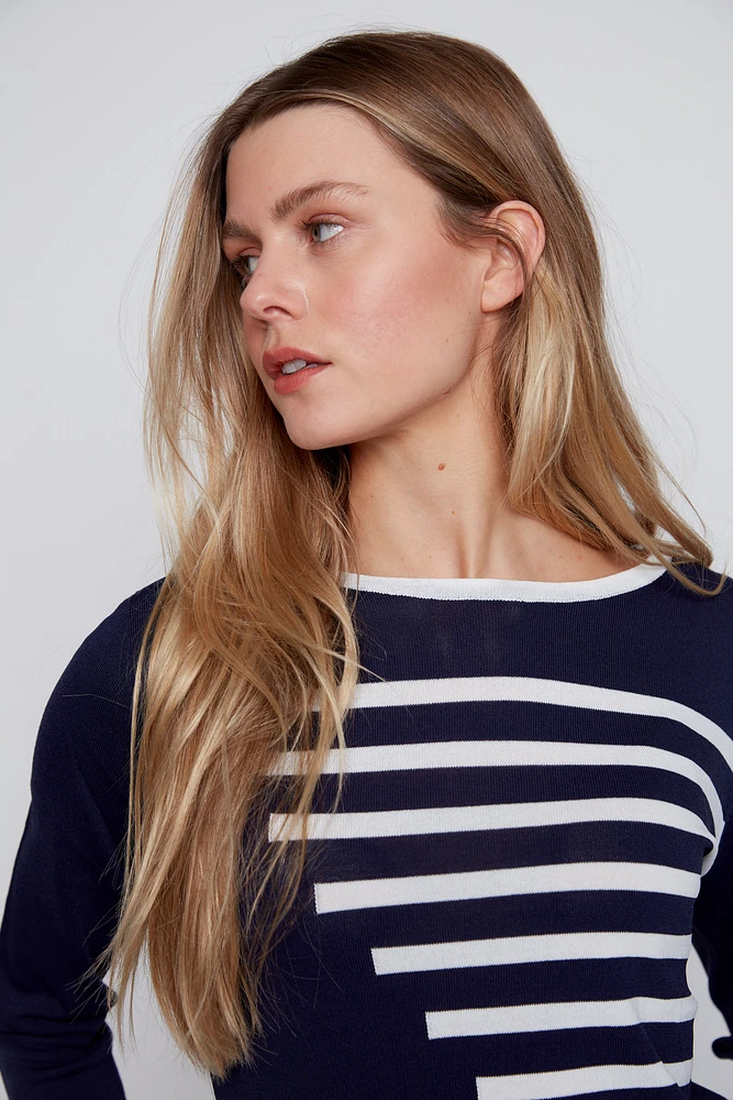 Horizontal stripe sweater