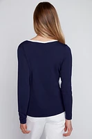 Horizontal stripe sweater