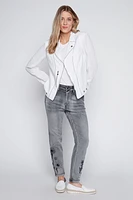 Zipper detail blazer