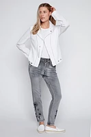 Zipper detail blazer