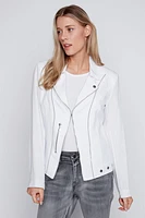 Zipper detail blazer
