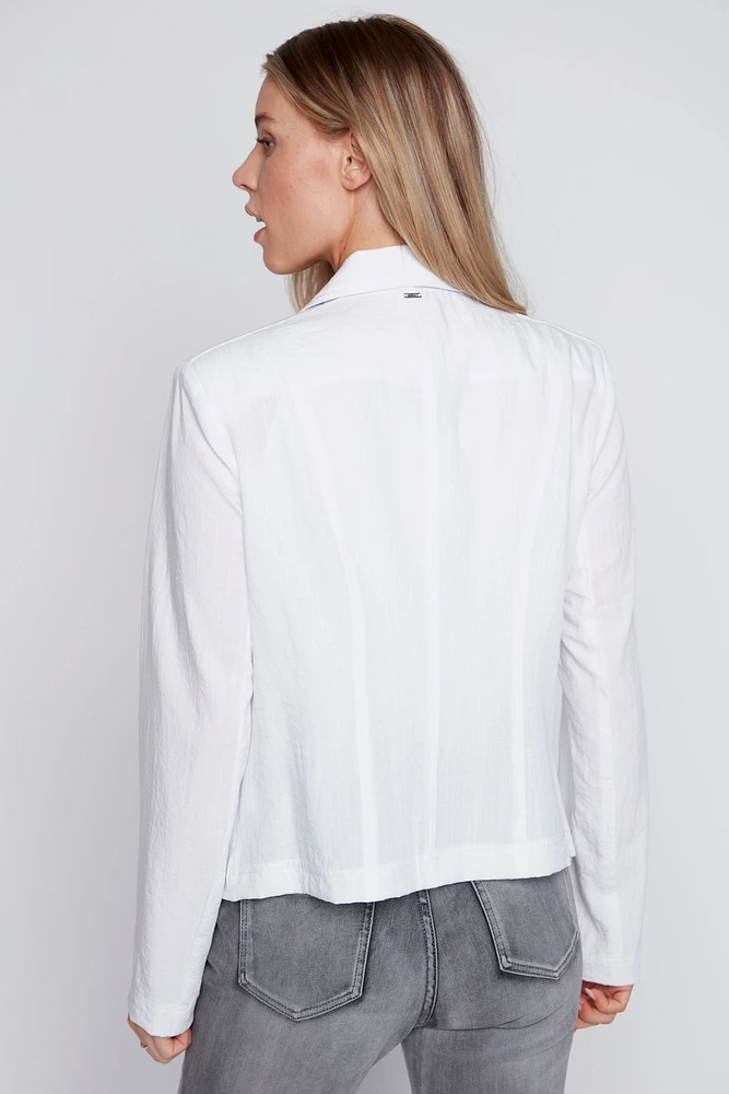 Zipper detail blazer