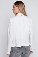 Zipper detail blazer