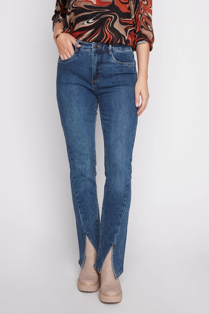 Suzanne straight leg off center jean