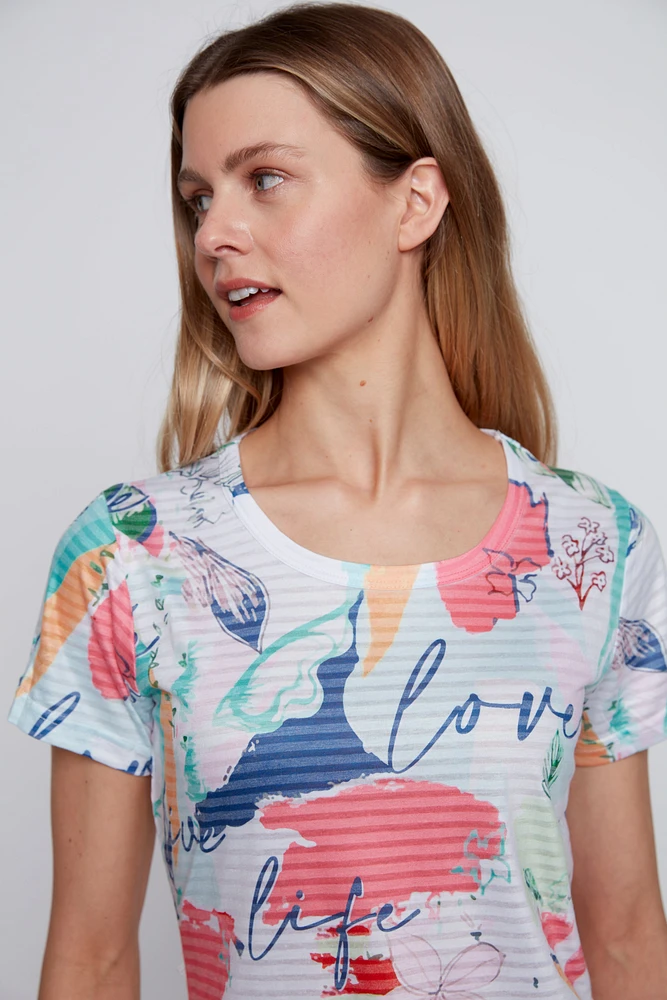 Love life burnout t-shirt