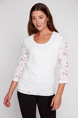 Floral lace top