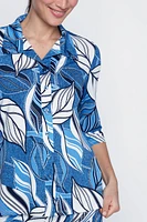 La blouse à imprimé feuilles