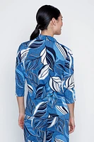 La blouse à imprimé feuilles
