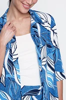 La blouse à imprimé feuilles