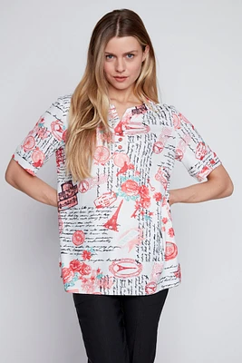 Henley newspaper print top