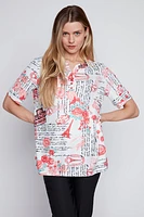 Henley newspaper print top