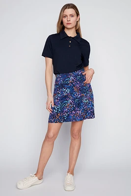 Printed nylon skort