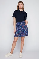 Printed nylon skort