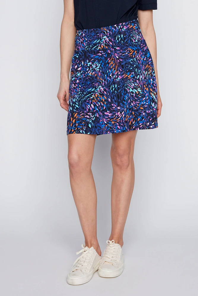 Printed nylon skort