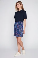 Printed nylon skort