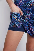Printed nylon skort