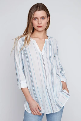 Stripe cotton tunic