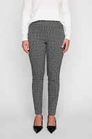 Le pantalon en tricot double imprimé