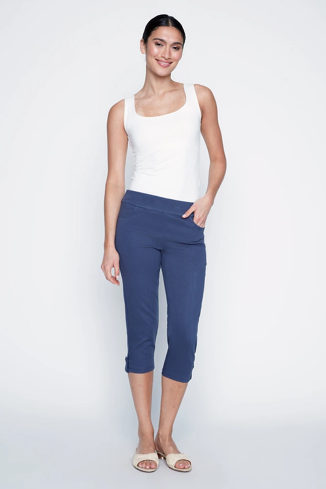 Le capri en denim à jambe droite