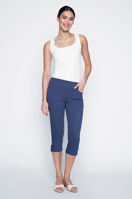 Le capri en denim à jambe droite