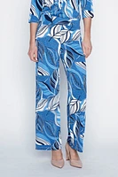 Le pantalon palazzo à imprimé feuilles