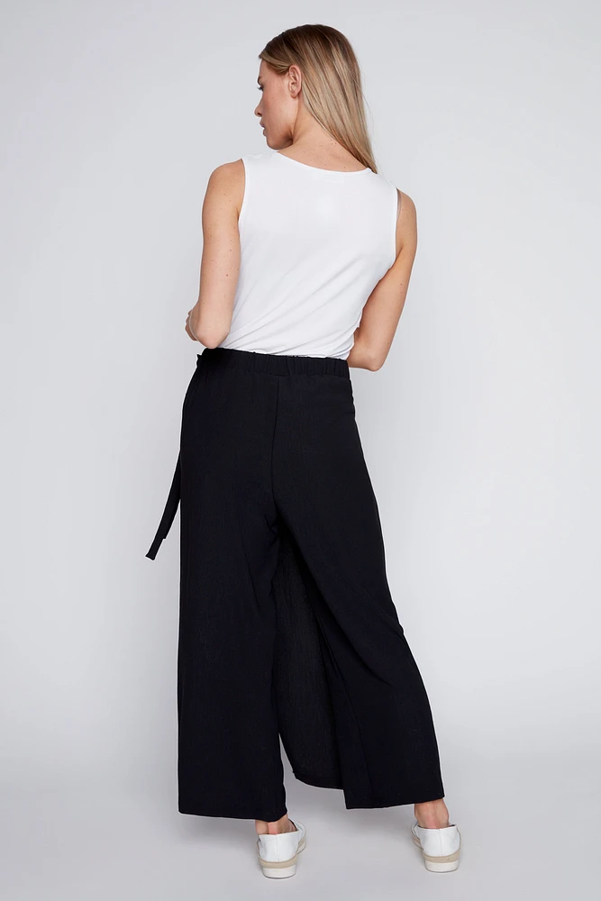 Wrap front capri