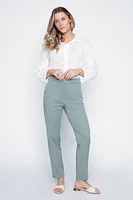 Slim leg lyocell pant
