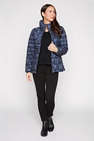 Pillow collar zip front jacket