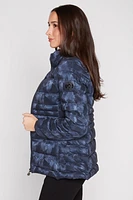 Pillow collar zip front jacket