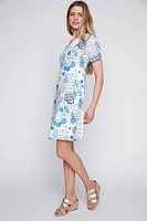 Printed A-line dress