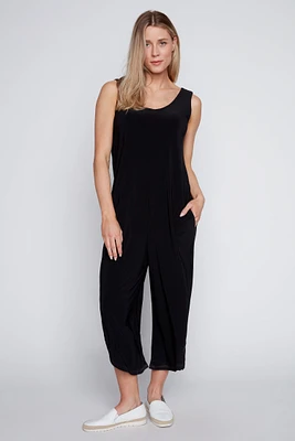 Solid romper with pockets