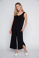 Solid romper with pockets
