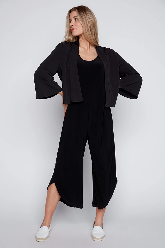 Solid romper with pockets