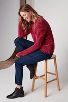 Chenille speckled sweater