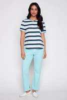 Short sleeve stripe t-shirt