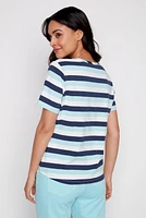 Short sleeve stripe t-shirt