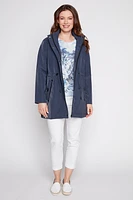 Drawstring waist raincoat