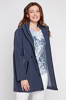 Drawstring waist raincoat