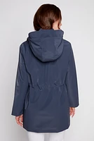 Drawstring waist raincoat