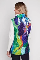 Diamond quilt printed vest