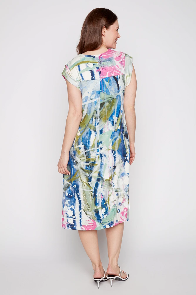 Floral design bamboo dress