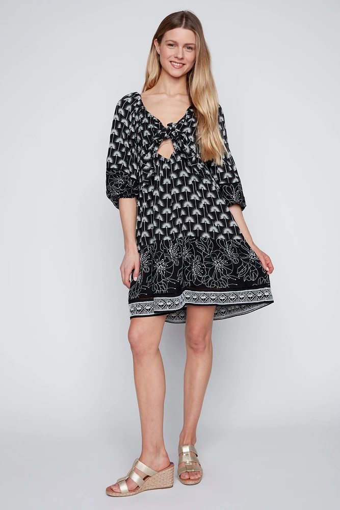 Embroidered convertible dress