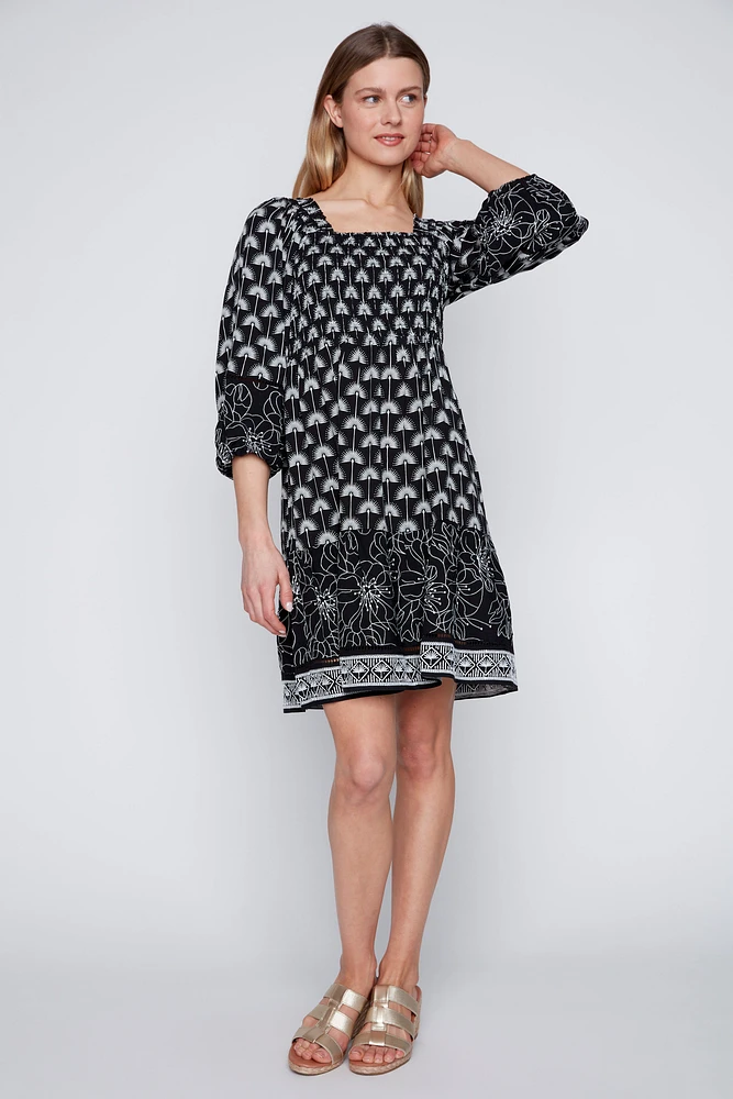 Embroidered convertible dress