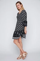 Embroidered convertible dress