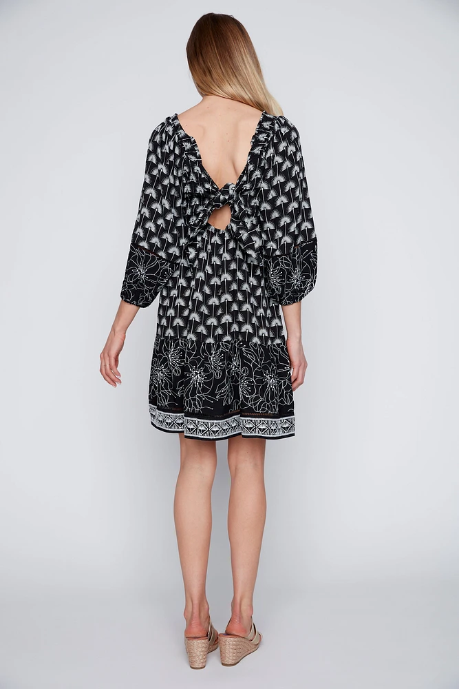 Embroidered convertible dress