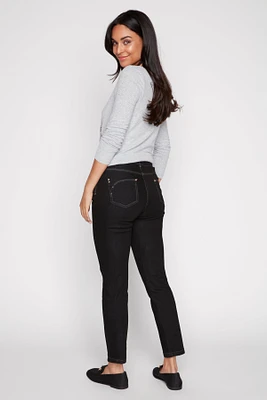 Five pocket straight leg jean