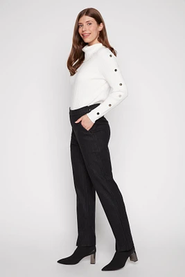 Side zip slim leg pant